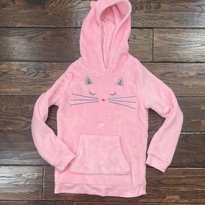 Pink Cat Face Hoodie